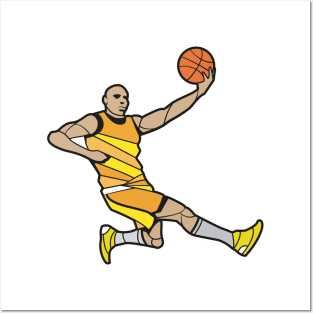 Basketball Player Illustration Posters and Art